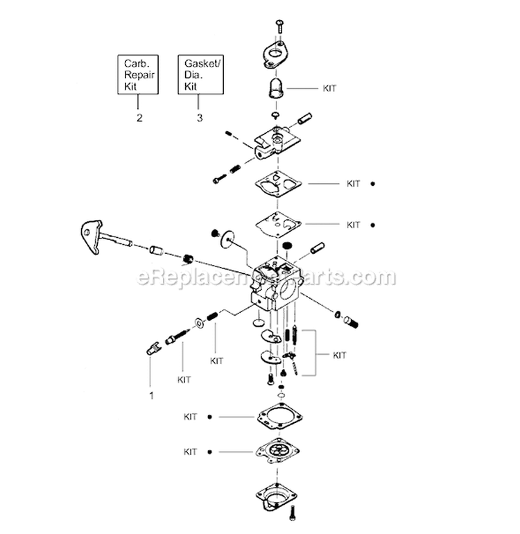 Page A Diagram and Parts List for TE500CXL Type 2 Weed Eater Trimmer